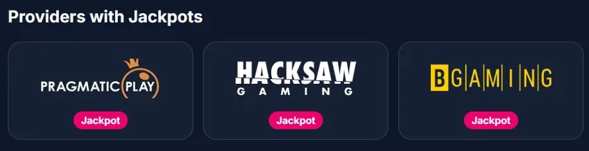 Provedores com jackpot no Lukkly: Pragmatic Play, Hacksaw e BGaming