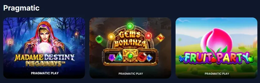 Slots da Pragmatic Play no Lukkly: Madame Destiny Megaways, Gems Bonanza e Fruit Party